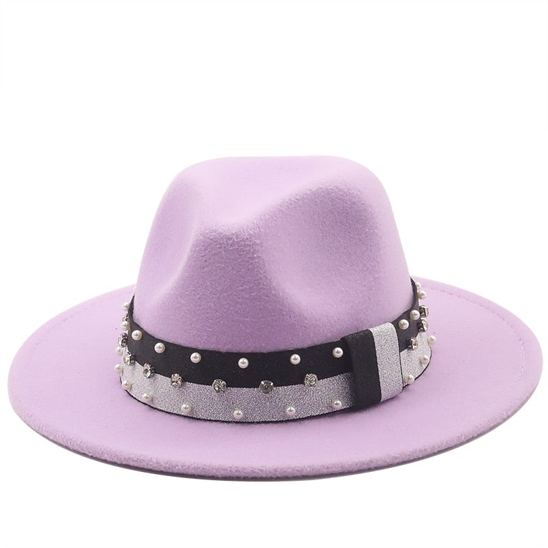 DAVINA Fedora Hat in Taro Purple
