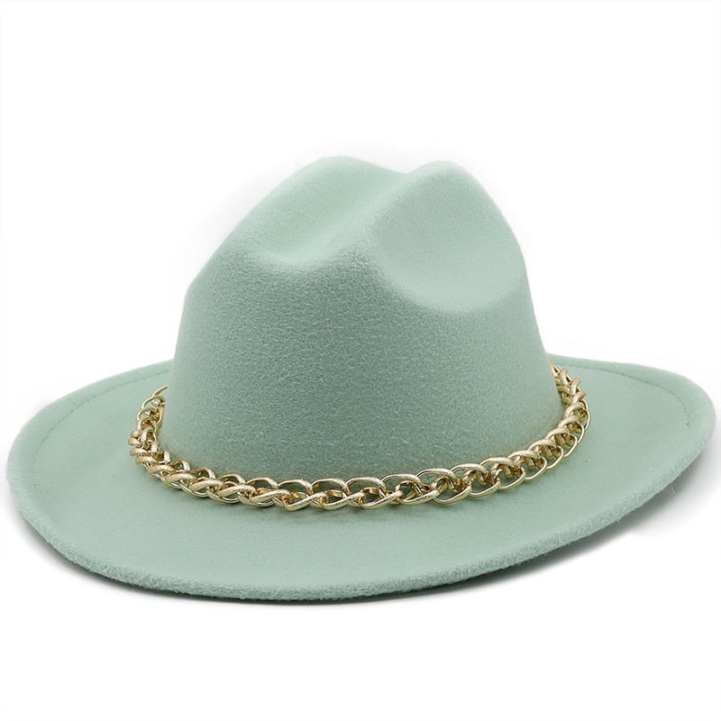 SARAHA Fedora Hat in Mint Green