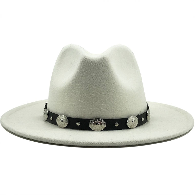 FERDINAND Men's Felt Fedora Hat in White