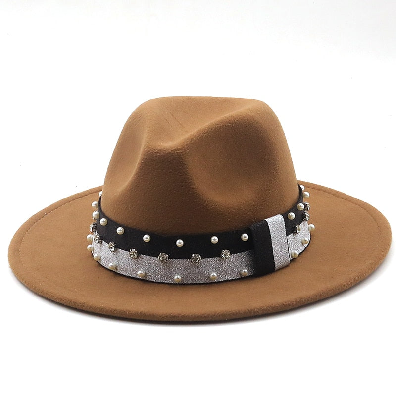 DAVINA Fedora Hat in Khaki