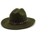 TENILLE Fedora Hat in Army Green
