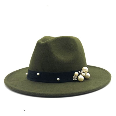SEVYN Fedora Hat in Army Green