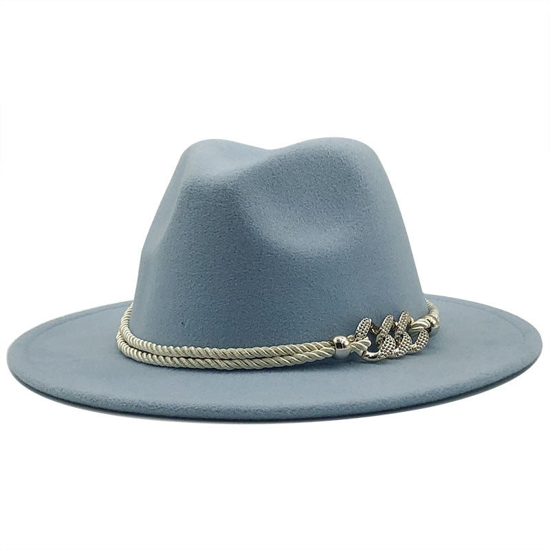 MERCELLA Fedora Hat in Sky Blue