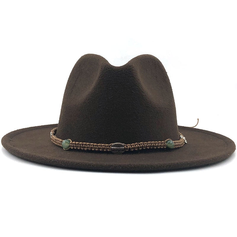 MAXIMILIAN Men's Felt Fedora Hat in Brown