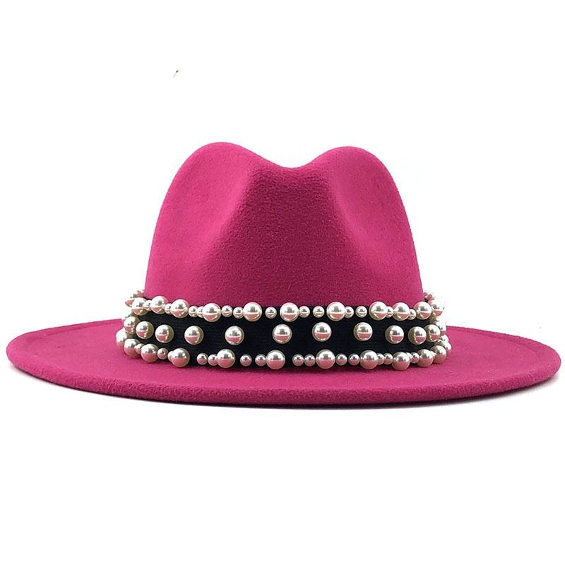 RAYNE Fedora Hat in Rose