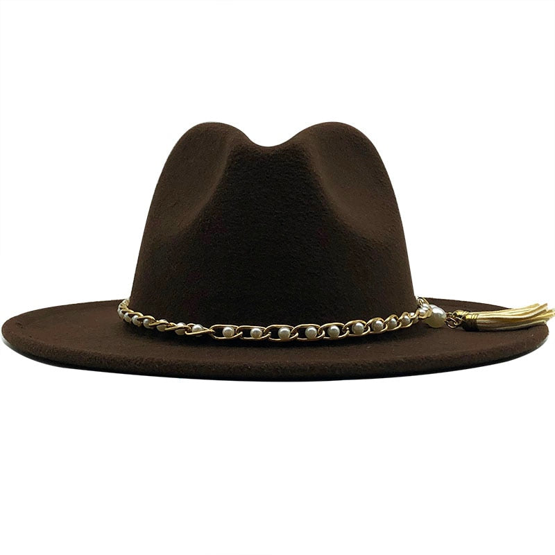 KELSEY Fedora Hat in Brown
