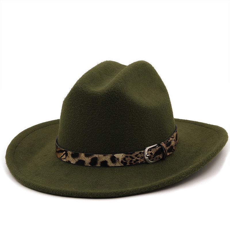 AYLA Fedora Hat in Army Green
