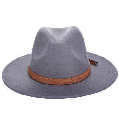 EDWARD Men's Felt Fedora Hat in Gray