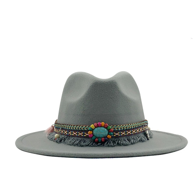 ERIN Fedora Hat in Light Grey