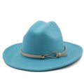 EDMUND Men's Felt Fedora Hat in Lake Blue