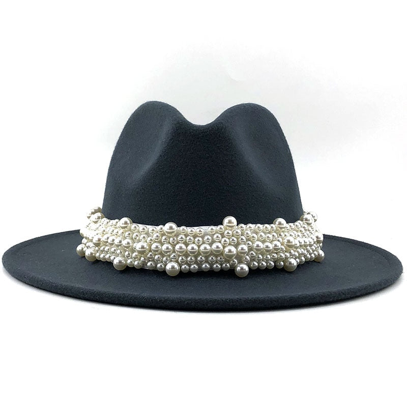 YAEL Pearl Hat in Deep Grey