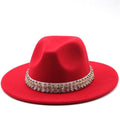 ROSAL Fedora Hat in Red
