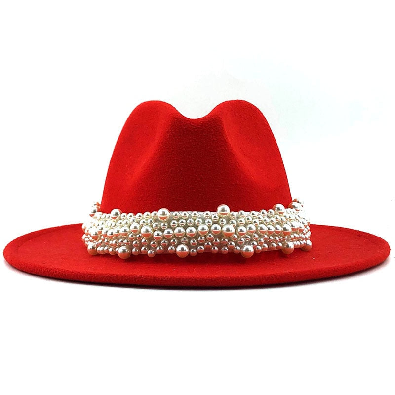 YAEL Pearl Hat in Red