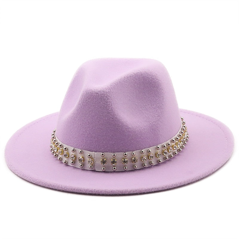 ROSAL Fedora Hat in Taro Purple
