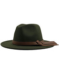 LOUIS Men's Felt Fedora Hat in Army Green