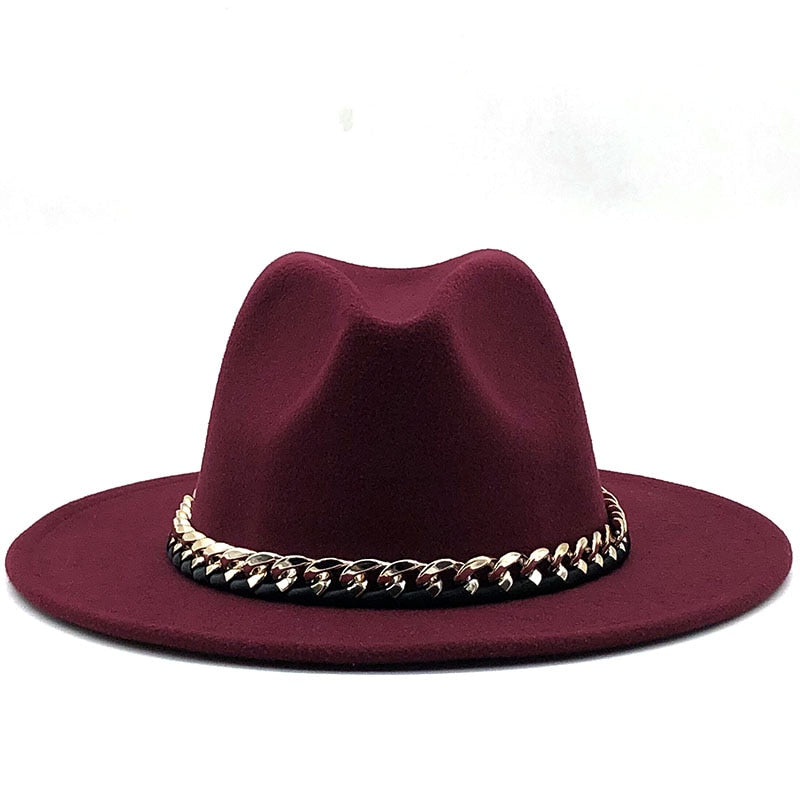 ARIELLA Fedora Hat in Wine Red