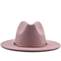 LUDWIG Men's Felt Fedora Hat in Pink