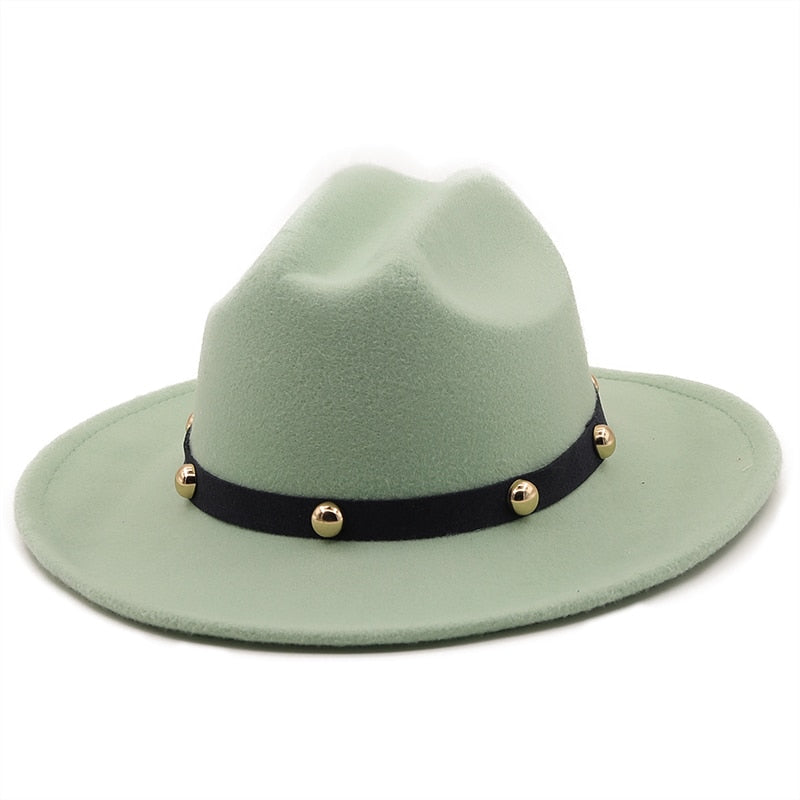 YAHARA Fedora Hat in Mint Green