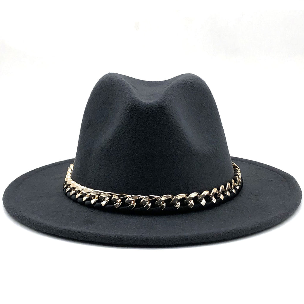ARIELLA Fedora Hat in Dark Gray
