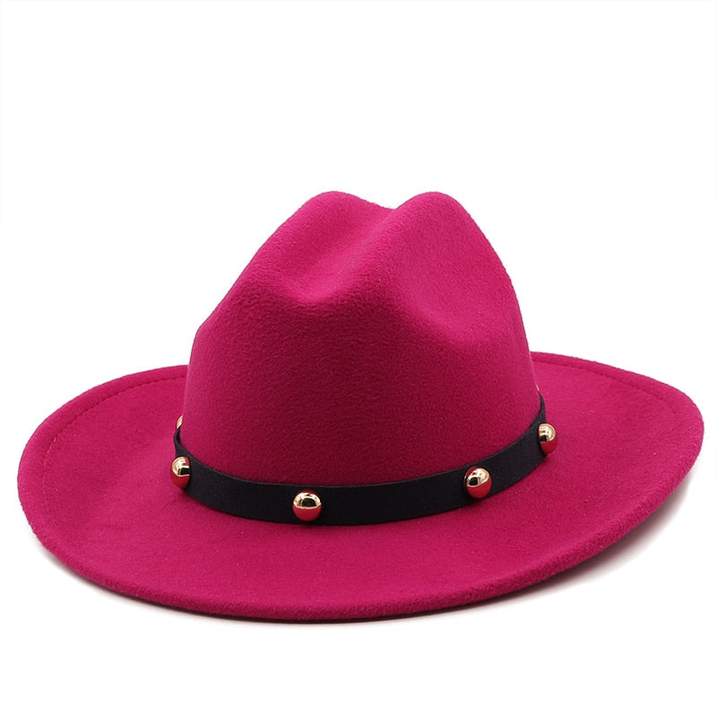 YAHARA Fedora Hat in Rose