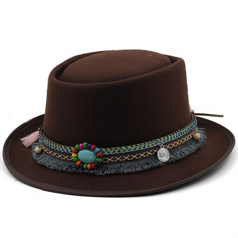 IRINA Fedora Hat in Dark Brown