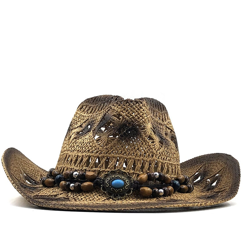RIANA Cowboy Hat in Khaki/Brown