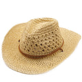 SIGISMUND Men's Straw Cowboy Hat in Beige