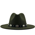 FERDINAND Men's Felt Fedora Hat in Dark Green