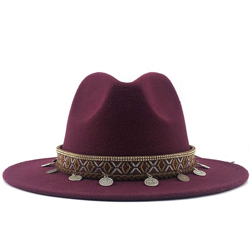 MAEVELY Fedora Hat in Wine