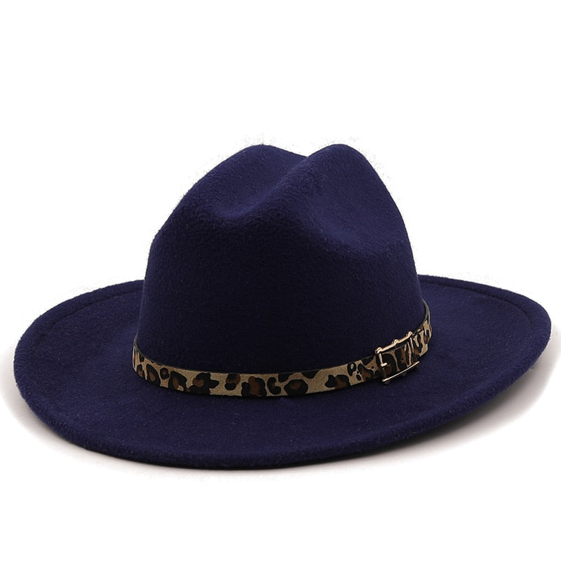 TENILLE Fedora Hat in Navy