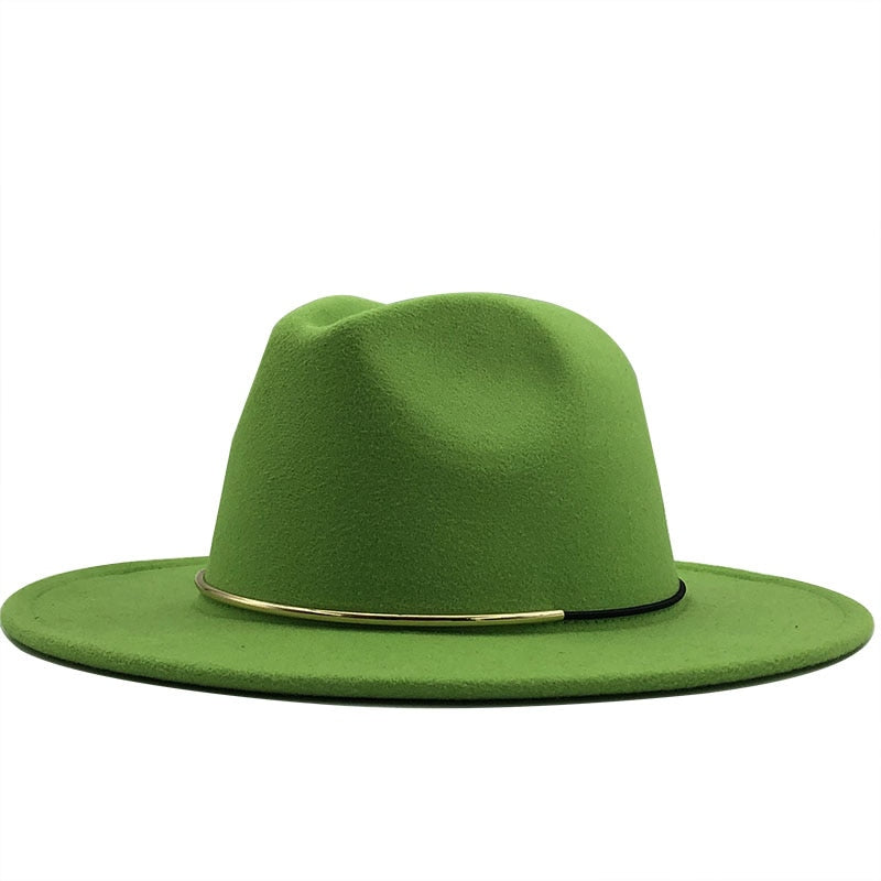 LUDWIG Men's Felt Fedora Hat in Light Green