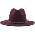 MAXIMILIAN Men's Felt Fedora Hat in Wine