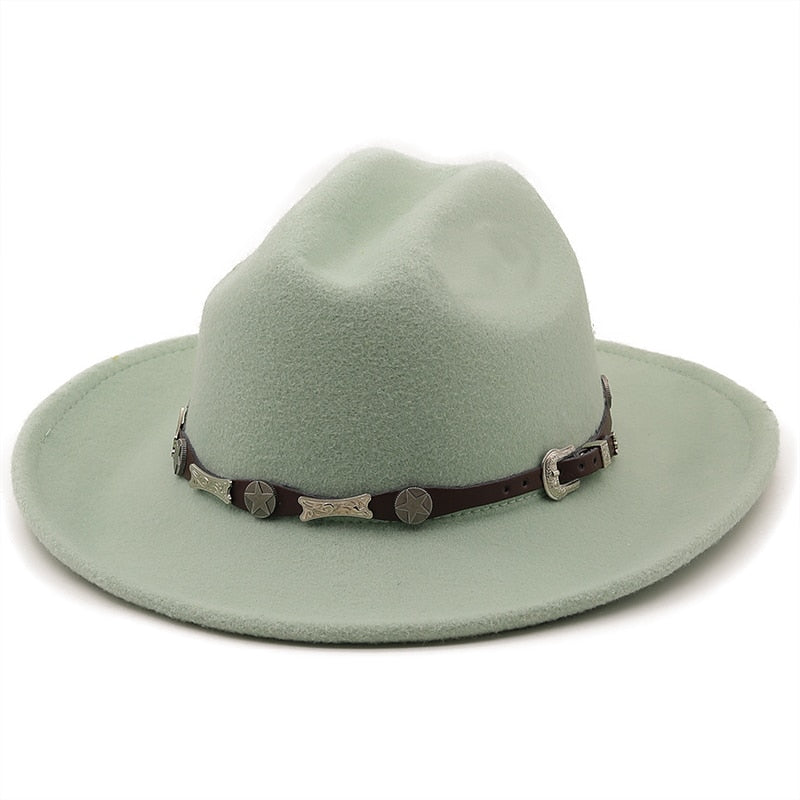 FRANCIS Men's Felt Fedora Hat in Mint Green