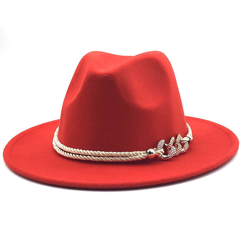 MERCELLA Fedora Hat in Orange