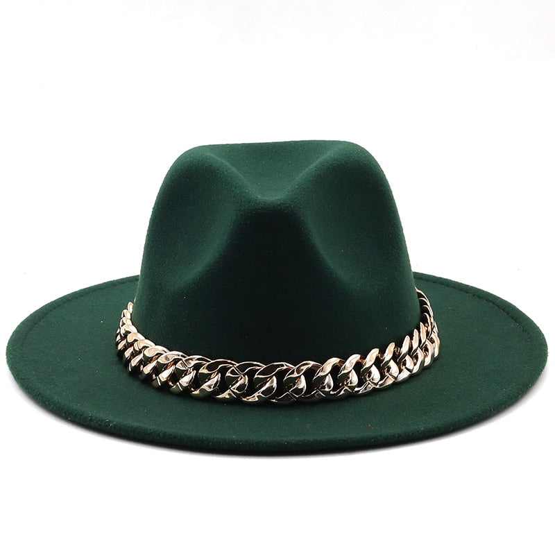 ESTELLA Fedora Hat in Dark Green