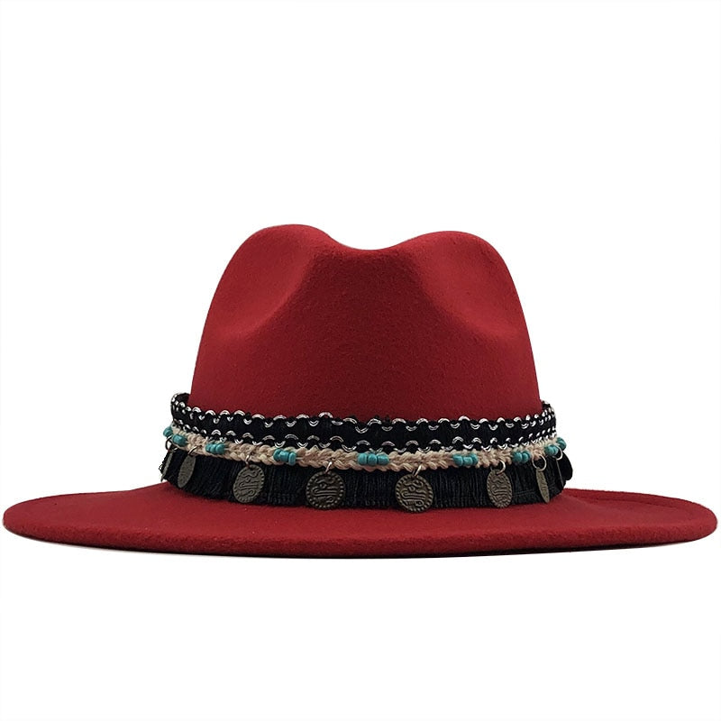 ALAIA Fedora Hat in Red