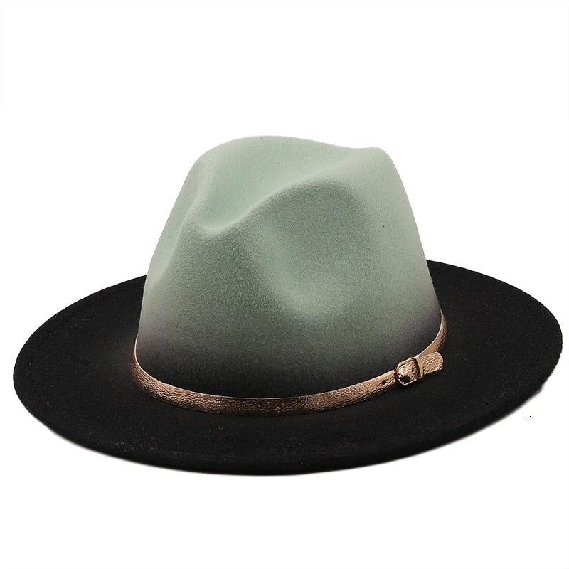 OSCAR Men's Felt Fedora Hat in Olive Black