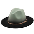OSCAR Men's Felt Fedora Hat in Olive Black