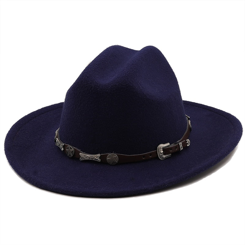 FRANCIS Men's Felt Fedora Hat in Navy