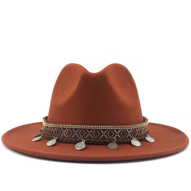 MAEVELY Fedora Hat in Caramel
