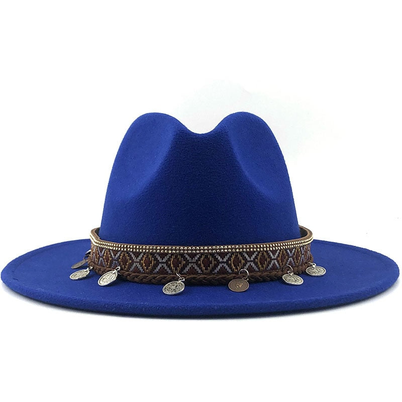 MAEVELY Fedora Hat in Blue