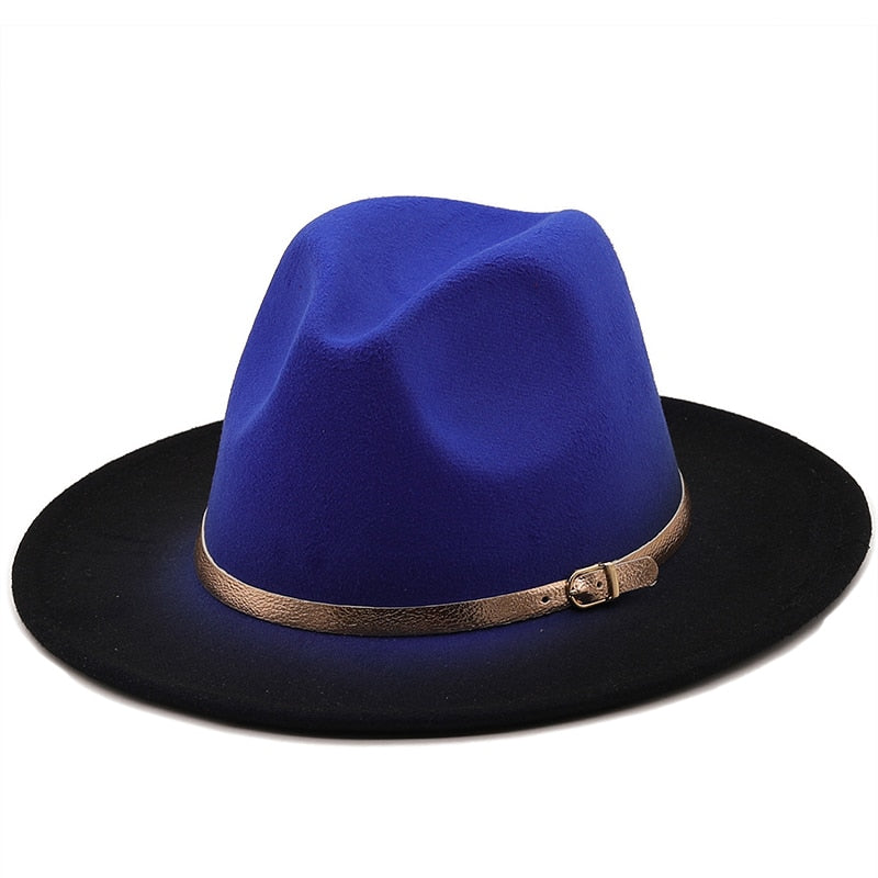 OSCAR Men's Felt Fedora Hat in Blue