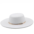YUVELLA Boater Hat in White