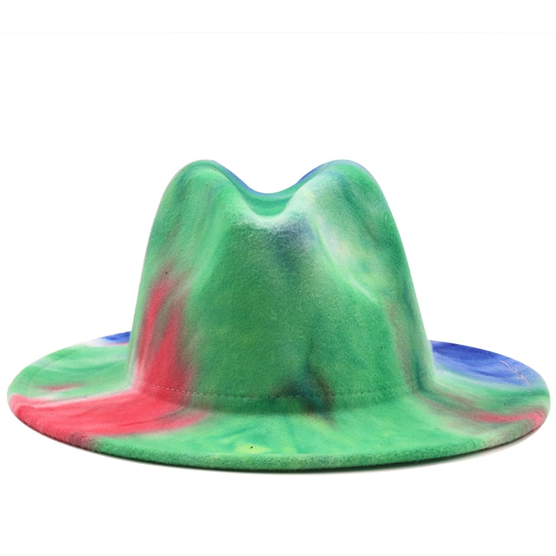 MERIDA Fedora Hat in Green/Pink