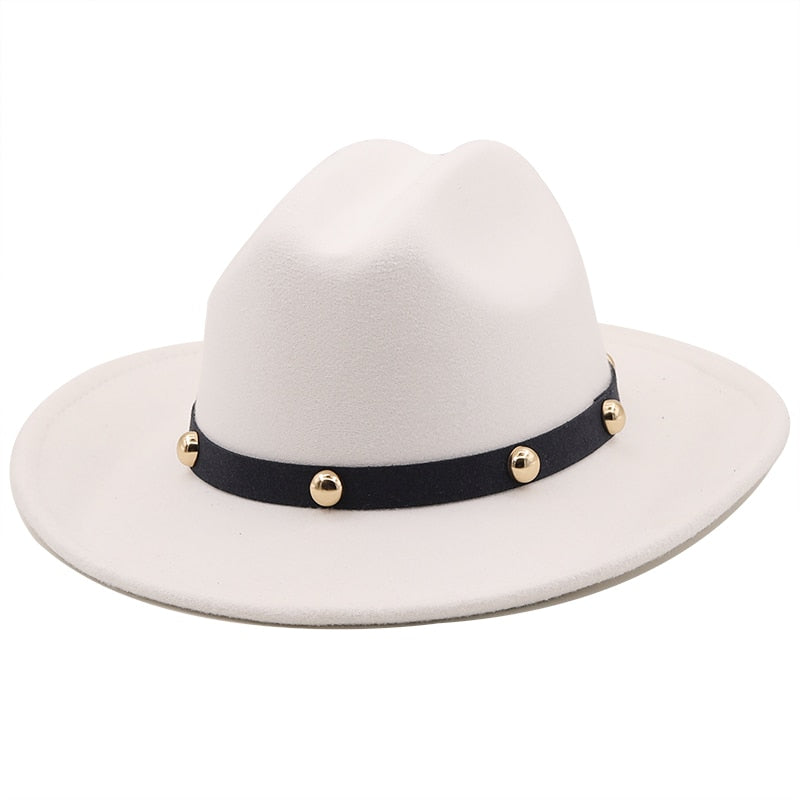 YAHARA Fedora Hat in White