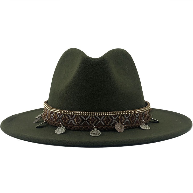 MAEVELY Fedora Hat in Army Green