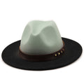 ELSHA Fedora Hat in Mint Green/Black