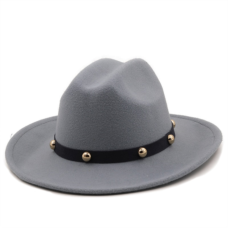 YAHARA Fedora Hat in Grey
