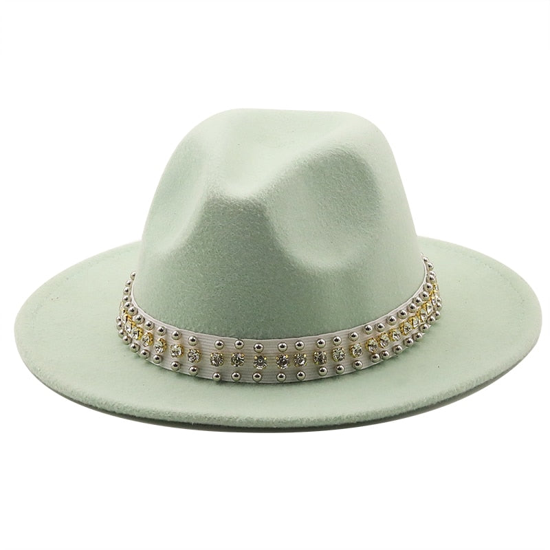 ROSAL Fedora Hat in Mint Green
