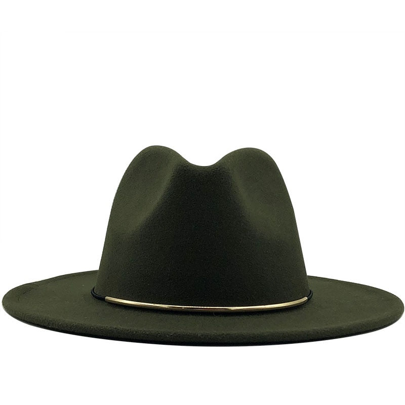 LUDWIG Men's Felt Fedora Hat in Green